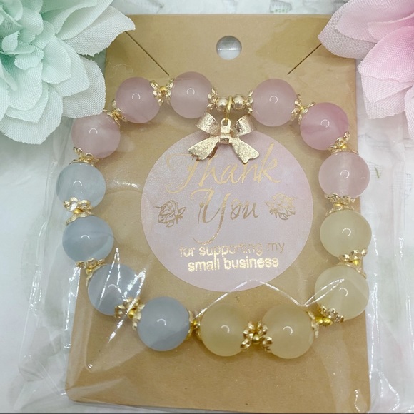 Nature Morganite Crystal Bracelet - Picture 9 of 9